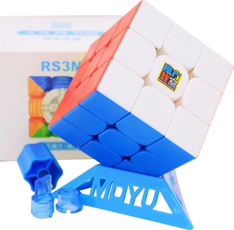 HAWKISTER مكعب السرعة المغناطيسي مويو RS3M 2020 بدون ملصقات - مكعب 3x3 سلس وسريع للأطفال - Image 1