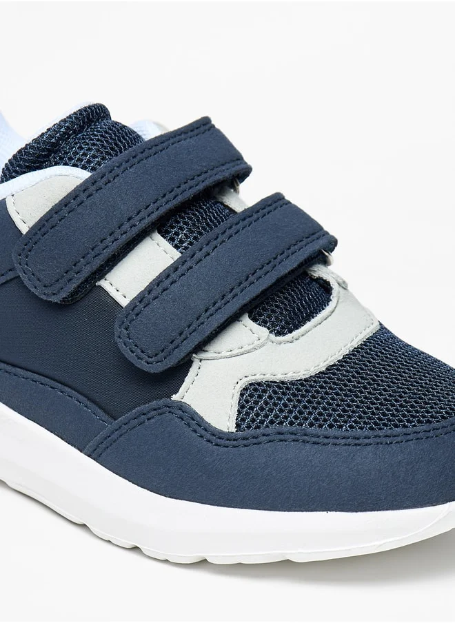 LBL by Shoexpress Boys Panelled Sneakers with Hook and Loop Closure