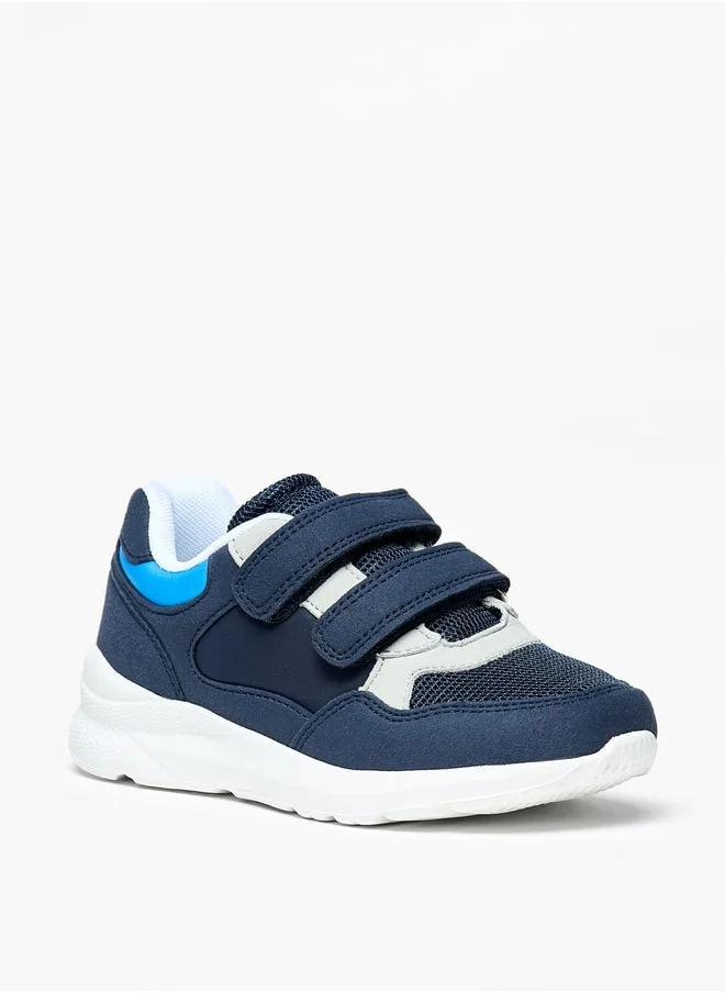 LBL by Shoexpress Boys Panelled Sneakers with Hook and Loop Closure