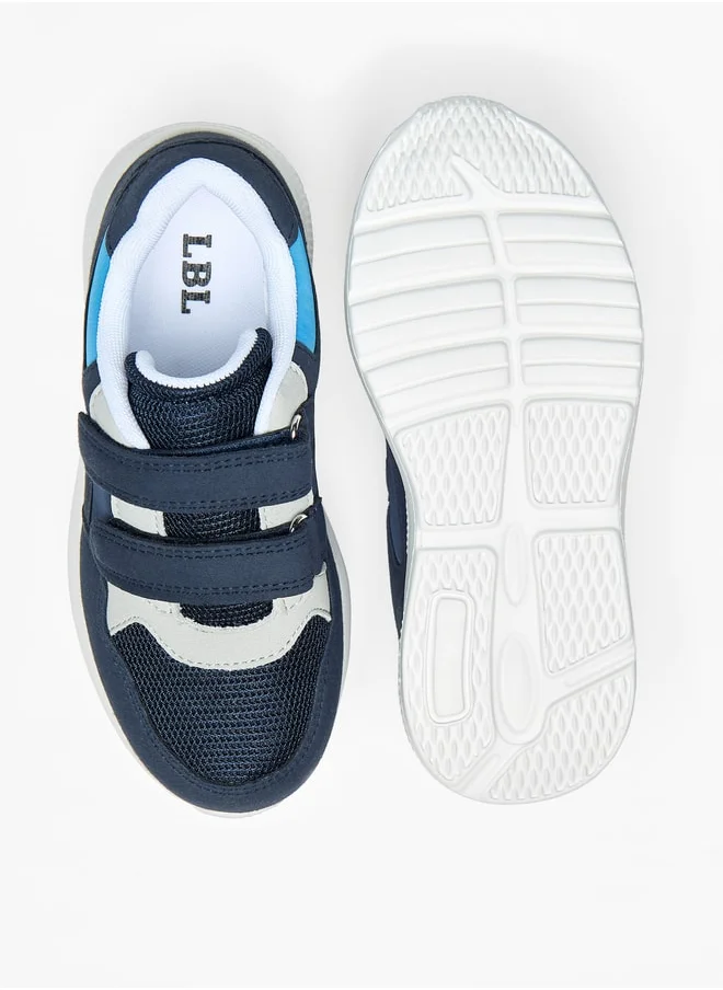 LBL by Shoexpress Boys Panelled Sneakers with Hook and Loop Closure