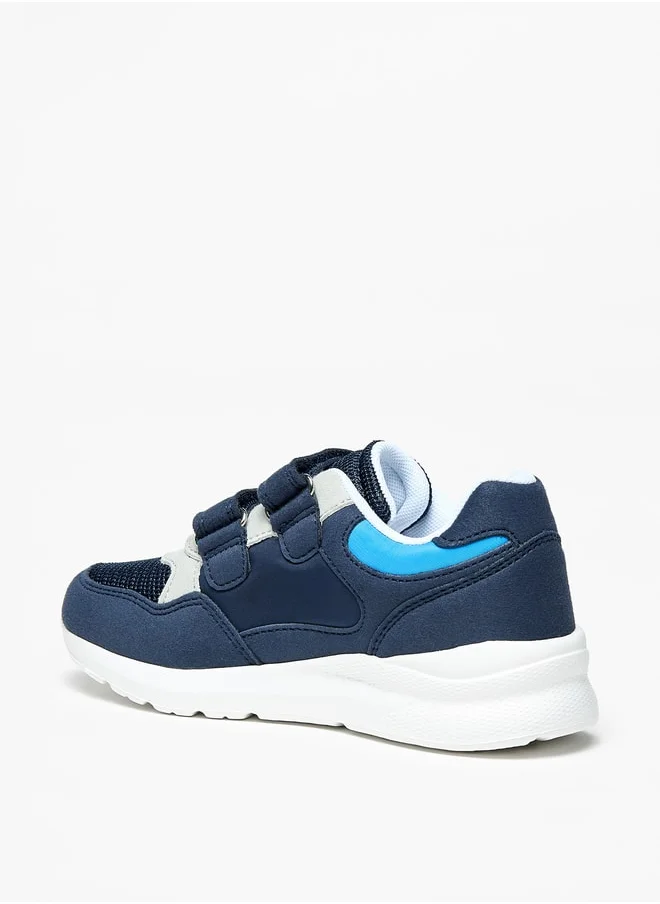 LBL by Shoexpress Boys Panelled Sneakers with Hook and Loop Closure