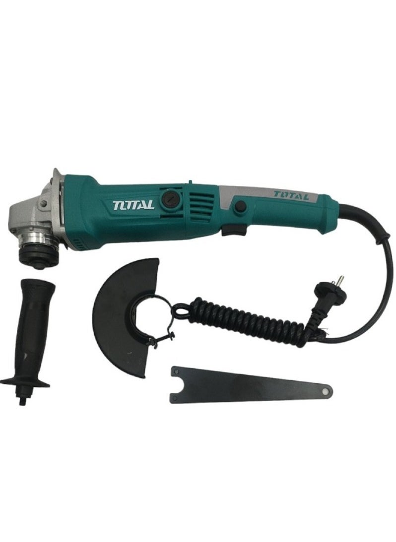TOTAL Total Angle Grinder 1010W, 125mm Disc, Variable Speed Control, 5000-12000rpm, M14 Spindle, with Auxiliary Handle - Ideal for Cutting, Grinding, Polishing - TG1121256-3, 220-240V  - Image 4