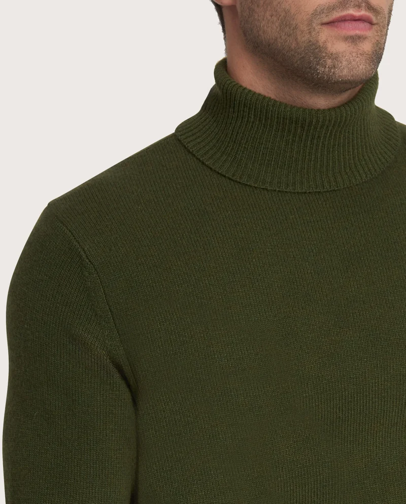 كاميتشسما Military green cashmere blend turtleneck Jumper