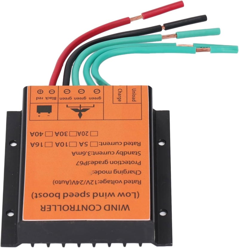 MPPT Wind Charge Controller Efficient Heat Dissipation Boost Voltage Wind Generator Regulator 12V 24V 40A for Industrial Fan Control - Image 3