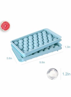 Y&D Round Ice Cube Tray Silicone, Ball Mold Make for Freezer, Easy Release, Mini Circle Making Sphere Chilling Frozen Treats, Tea & Coffee (2 Packs Blue)…  - Image 5