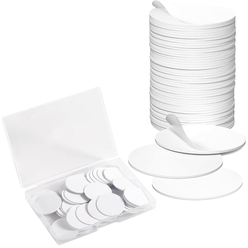 Origin-Joy 30 PCS NFC Tags, NTAG215 Blank Waterproof 25mm Round Coin NFT Chips with Adhesive, Programmable & Rewritable, Compatible with Amiibo, TagMo, iOS & Android Devices (White) - Image 1