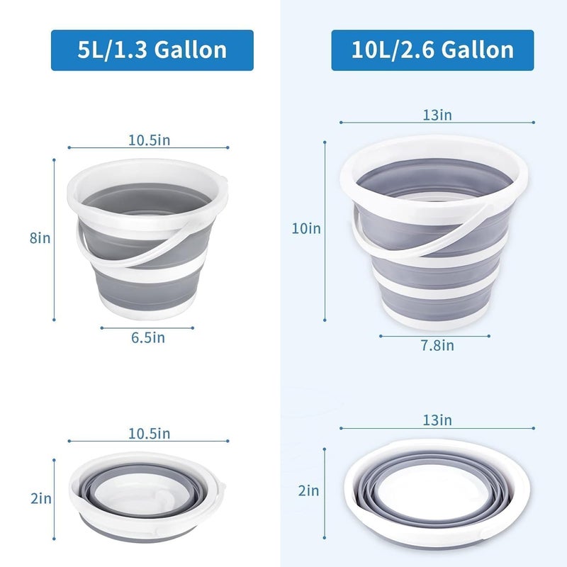 DEVANI IMPEX Bucket 10 Litre Portable Water Bucket Space Saving Household Bucket Compact Folding Bucket Silicone Bucket Foldable Cleaning Bucket for Cleaning Camping Fishing Kitchen Outdoor - Image 4