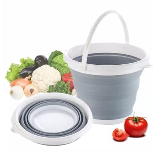 DEVANI IMPEX Bucket 10 Litre Portable Water Bucket Space Saving Household Bucket Compact Folding Bucket Silicone Bucket Foldable Cleaning Bucket for Cleaning Camping Fishing Kitchen Outdoor - Image 1
