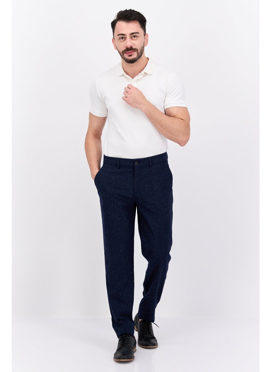 Scotch & Soda Men Super Slim Fit Textured Mott Chino Pants, Navy Combo  - Image 2