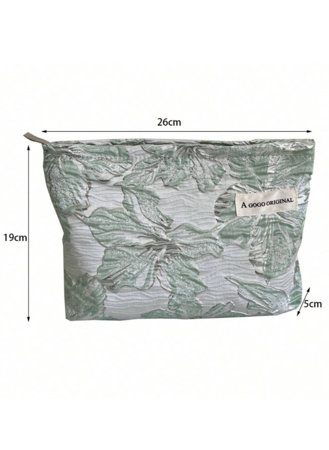 A GOGO ORIGINAL - Floral Pattern Cosmetic Bag Set Toiletry Bag Skin Care Bag Bathroom Bag Packing Cubes Travel Essentials Cruise Essentials 26*19*15cm - Image 1