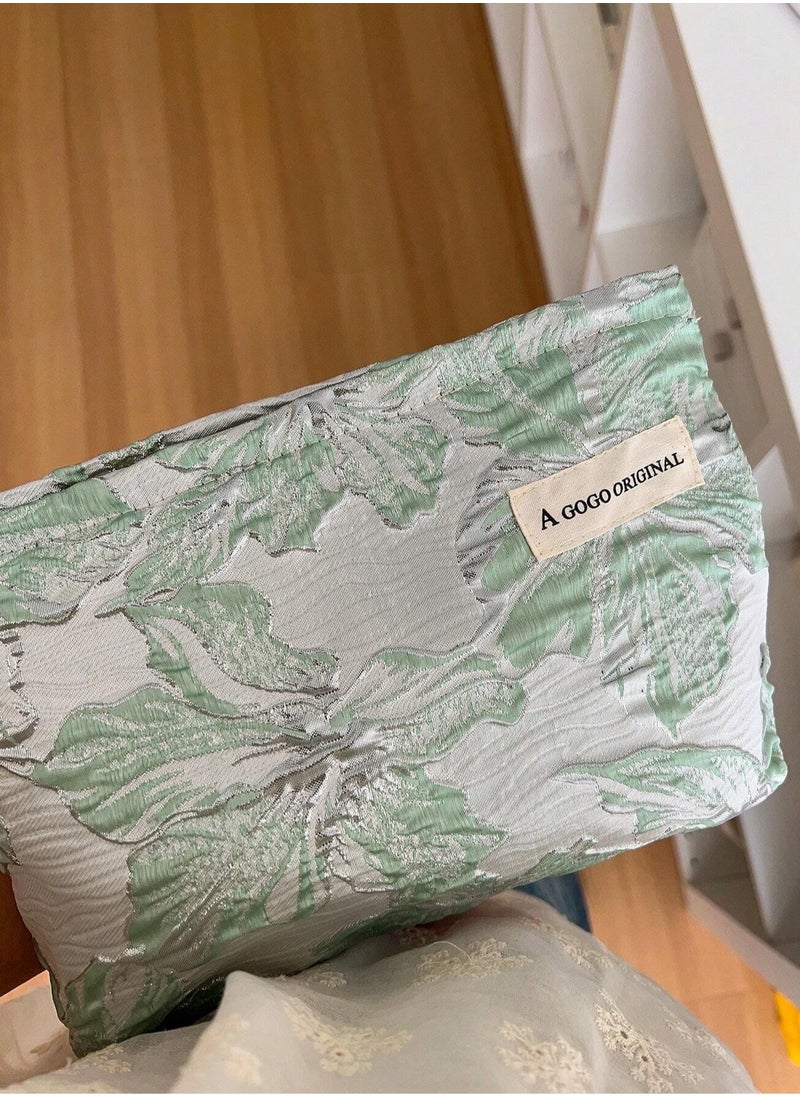 A GOGO ORIGINAL - Floral Pattern Cosmetic Bag Set Toiletry Bag Skin Care Bag Bathroom Bag Packing Cubes Travel Essentials Cruise Essentials 26*19*15cm - Image 1