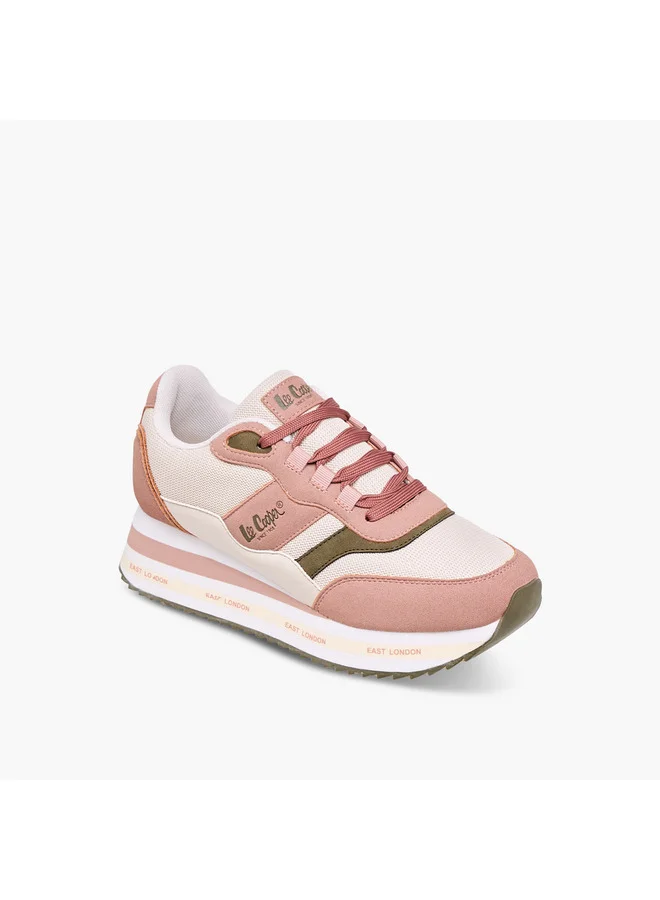 Lee Cooper Women's Logo Print Lace-Up Sneakers