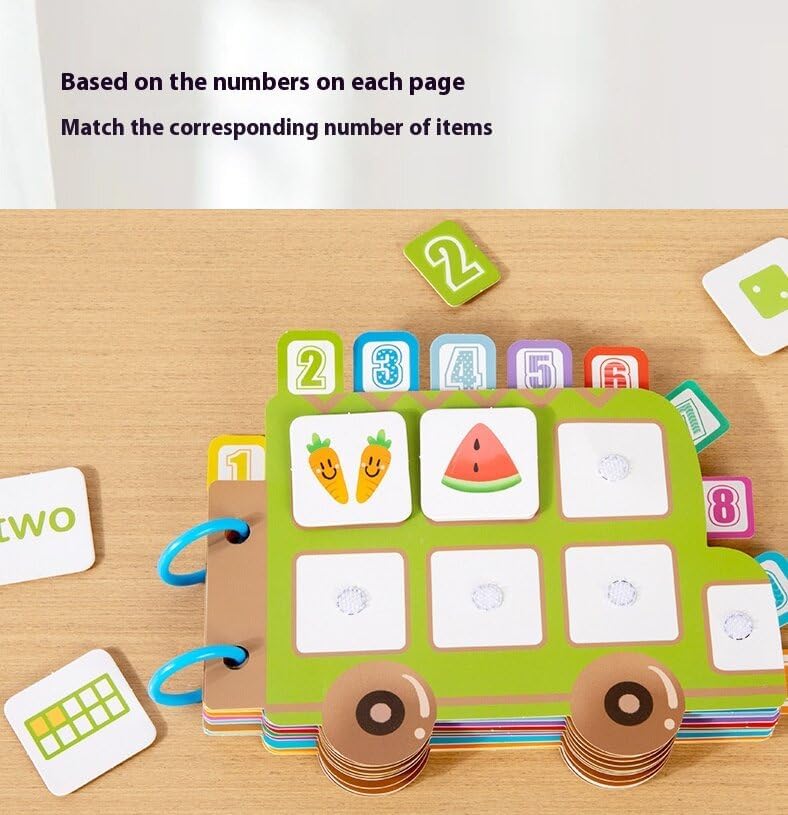 NIUB Sorting Toys, 3 Pack Montessori Busy Book, Educational Books for Toddlers, Learning Activities for Kids, Toddlers 3+, Matching Games with Number Classification, Color Classification, Shape Recognition - Image 4