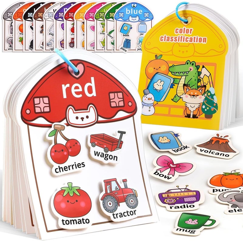 NIUB Sorting Toys, 3 Pack Montessori Busy Book, Educational Books for Toddlers, Learning Activities for Kids, Toddlers 3+, Matching Games with Number Classification, Color Classification, Shape Recognition - Image 5
