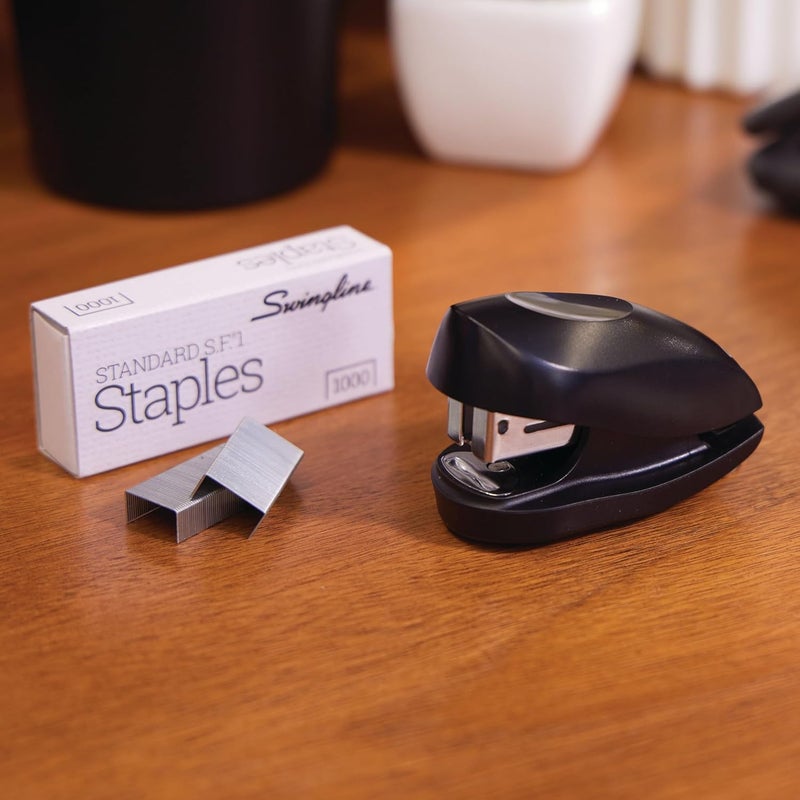 Swing Line Tot Mini Stapler, 12 Sheet Capacity, Jam Free, includes 1000 Staples and Built-In Staple Remover, Black (79171) - Image 2