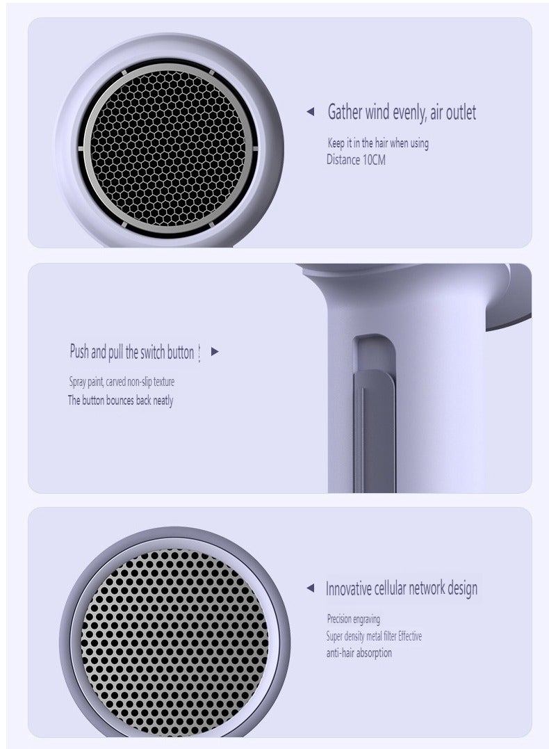 general New High-power Hair Dryer For Home Hair Care, Blue Light, High Wind And Silent - Image 3