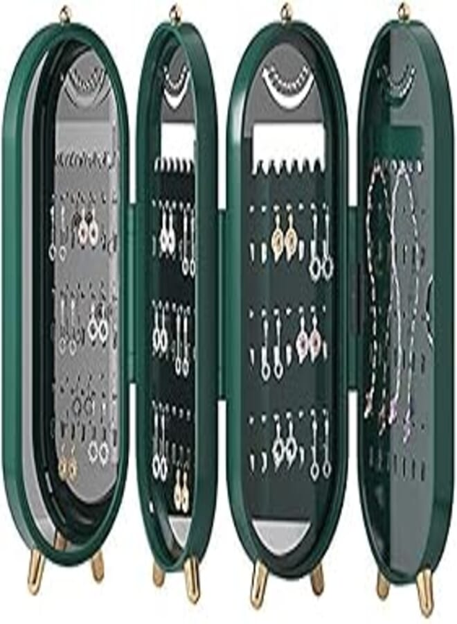 Acrylic jewelry display stand necklace hanging earring organizers holder with mirror