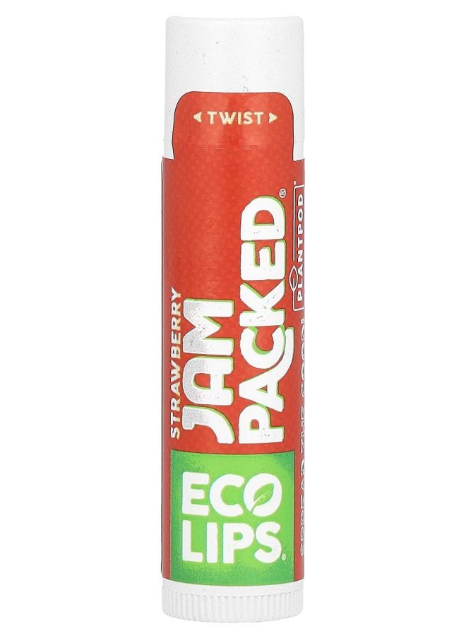 Eco Lips Jam Packed Lip Balm Strawberry 0.15 oz (4.25 g)