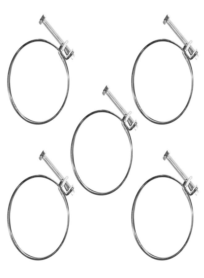 باورتيك مشبك خرطوم سلكي مزدوج بقطر 2 بوصة من POWERTEC 70215 مع مسمار، مشابك خراطيم قابلة للتعديل لخرطوم حمام السباحة فوق الأرض وخرطوم مضخة حمام السباحة، مشبك أنابيب، مشبك ترس دودي، عبوة من 5 قطع (قد يختلف اللون) - Image 1