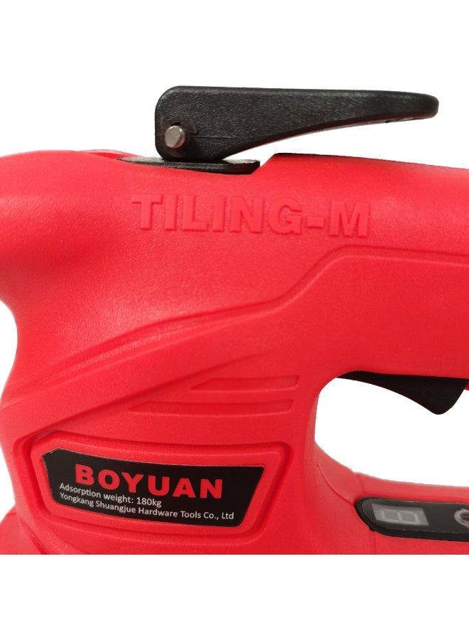 Boyuan 21V Cordless Tile Vibrator Tool, Electric Tile Leveling Machine with Adjustable Speed, Dual Batteries, Suction Cup Tile Laying Tool for Floor & Wall Installation - BY8001 - Image 4