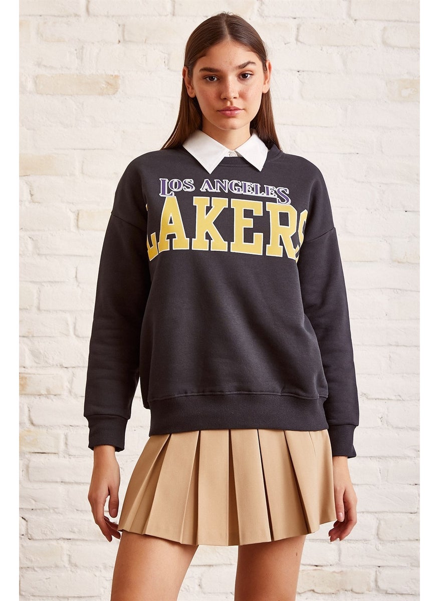 Never More Lakers Printed Sweatshirt  - Image 4