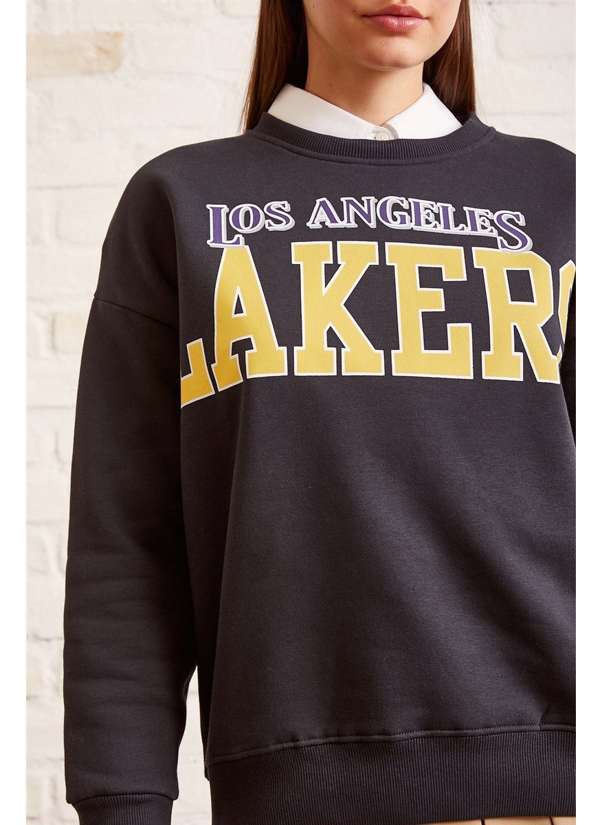 Never More Lakers Printed Sweatshirt  - Image 5