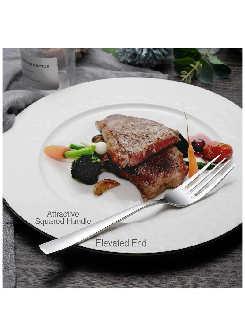 Awm Premium Stainless Steel Fork Set – Set of 12 (20cm Length) – Durable, Rust-Resistant, Mirror Finish  - Image 4