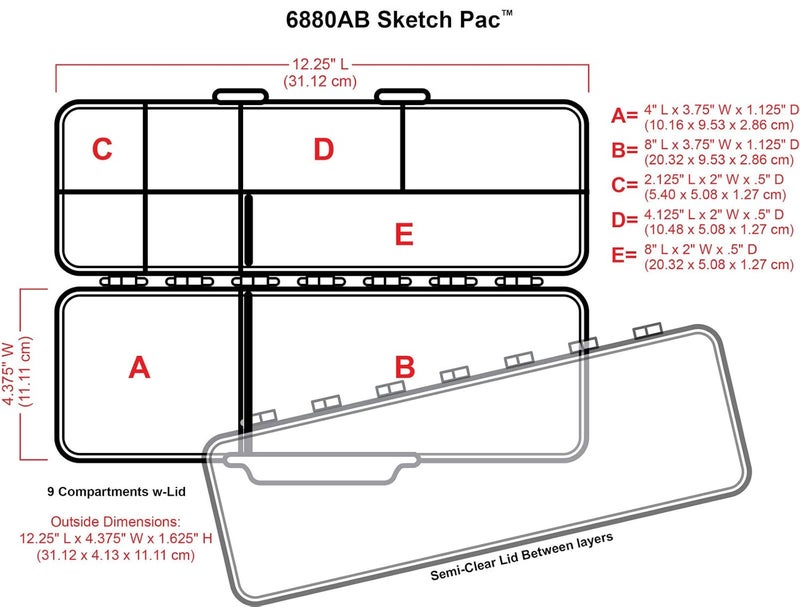 ArtBin SketchPackTranslucent Black Art Supply Box 6880AB - Image 3