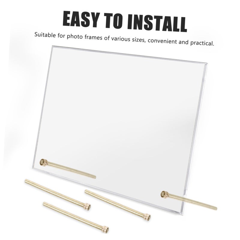 10pcs Metal Photo Frame Rod Bracket Stand Holder For Desktop Display Racks - Image 4