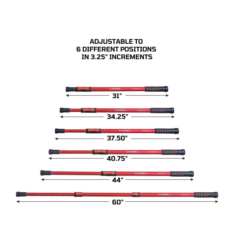 E-Z Red EZ RED EZHP Extendable Aluminum Hood and Tailgate Prop, Red - Image 2