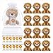 Blueweenly 12 Set Lion Plush 6 Inches with Organza Bag and Cards Cuddly Lion Stuffed Animal Small Stuffed Animals Bulk for Birthday Favors Gifts Forest Decor Birthday - Image 2