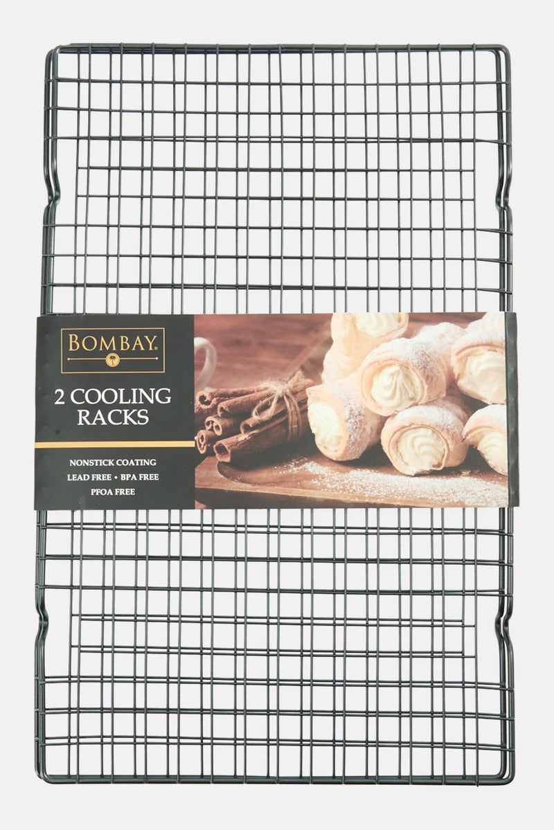 Bombay 2 Pieces Non-Stick Cooling Racks, Black  - Image 1