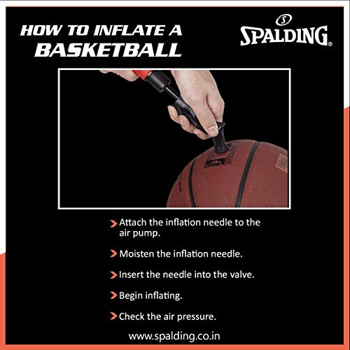 Spalding TF-50 Rubber Basketball with Air Pump - Image 2