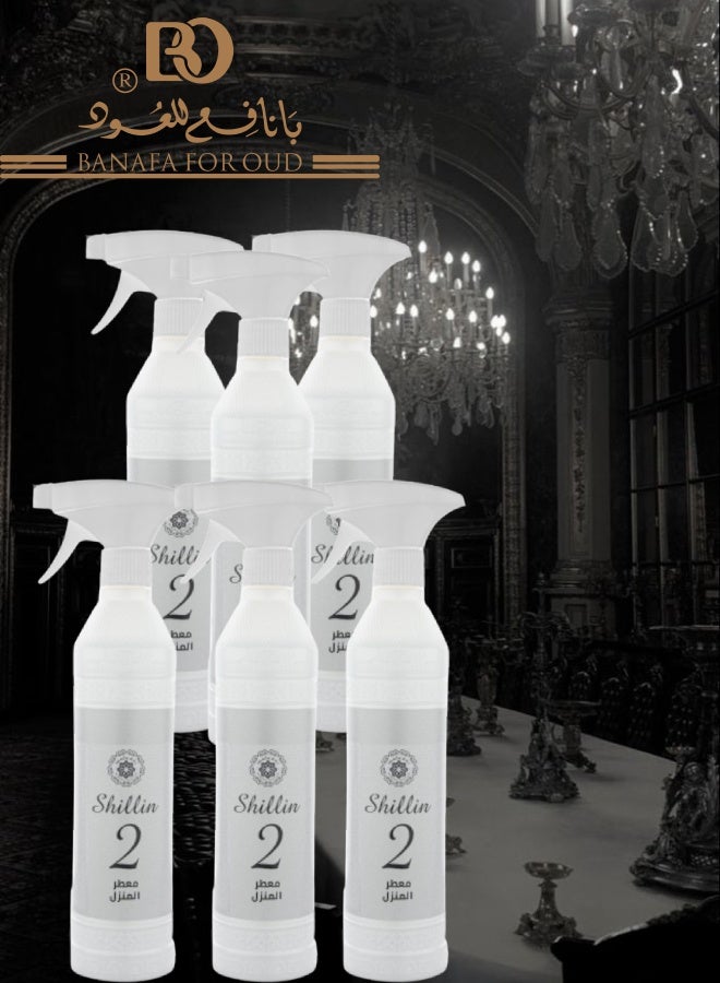 Banafa 6 Pieces Shillin 2 House Freshener 500ML - Image 1