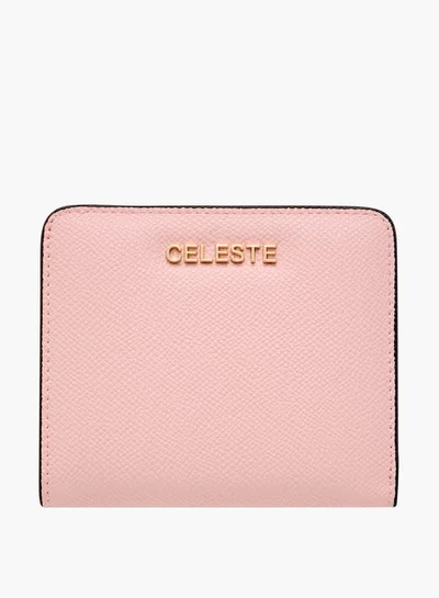Celeste Women Textured Wallet with Button Closure