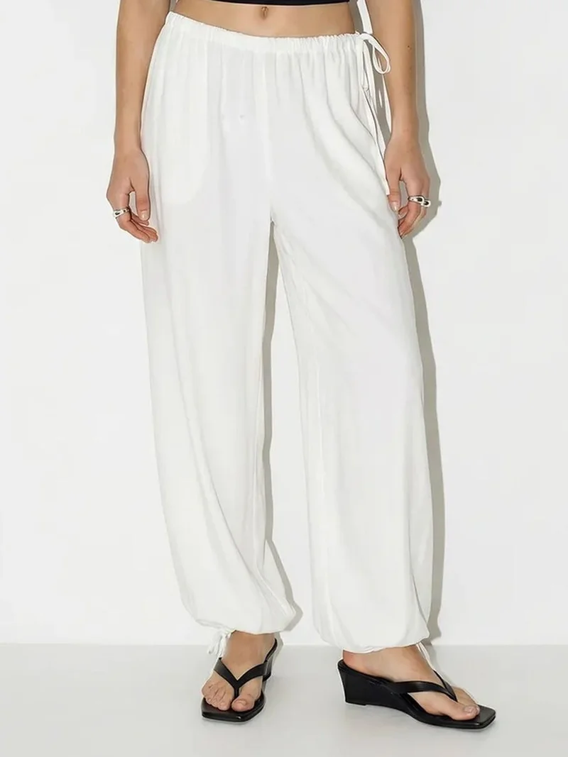 بيانكو لوتشي LUCCI Women’s Ankle-length Salwar Trousers With Tie Waist
