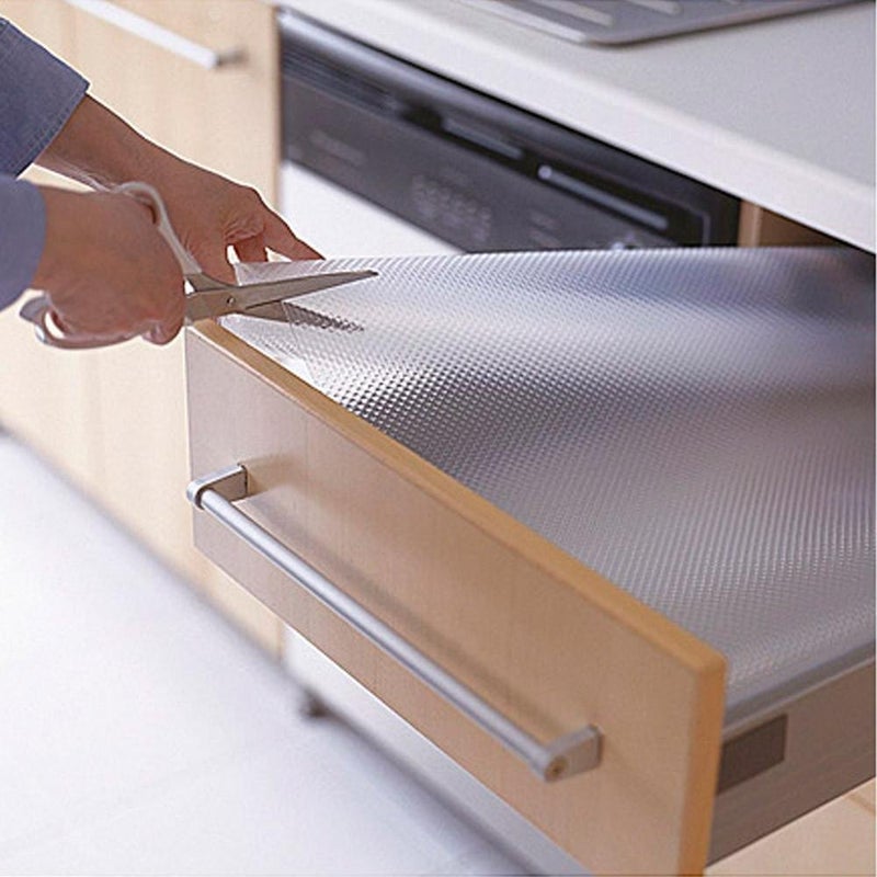 Freelance Drawer Mat Roll, EVA Grip Liner 60x500 cm, Transparent - Anti Slip Mat for Kitchen Drawers & Cabinets, Cupboard Sheets for Wardrobe, Shelf Liners for Kitchen Shelves, Waterproof Fridge Mats - Image 5