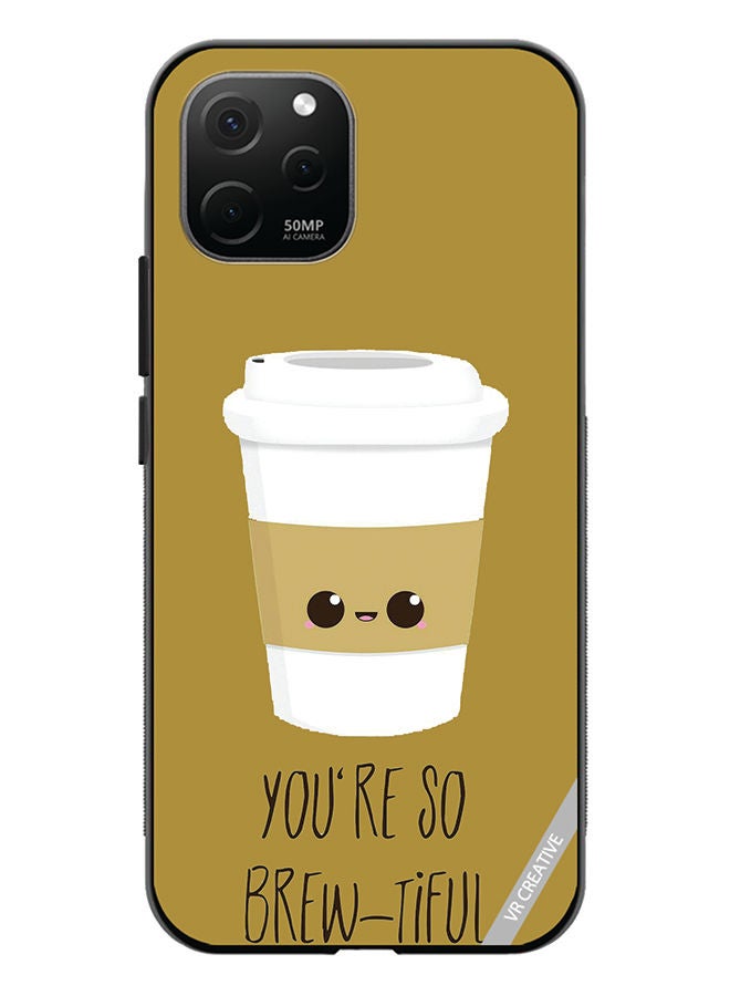 VR CREATIVE Protective Case Cover For Huawei Nova Y61 U R Brewtiful Design Multicolour - Image 1