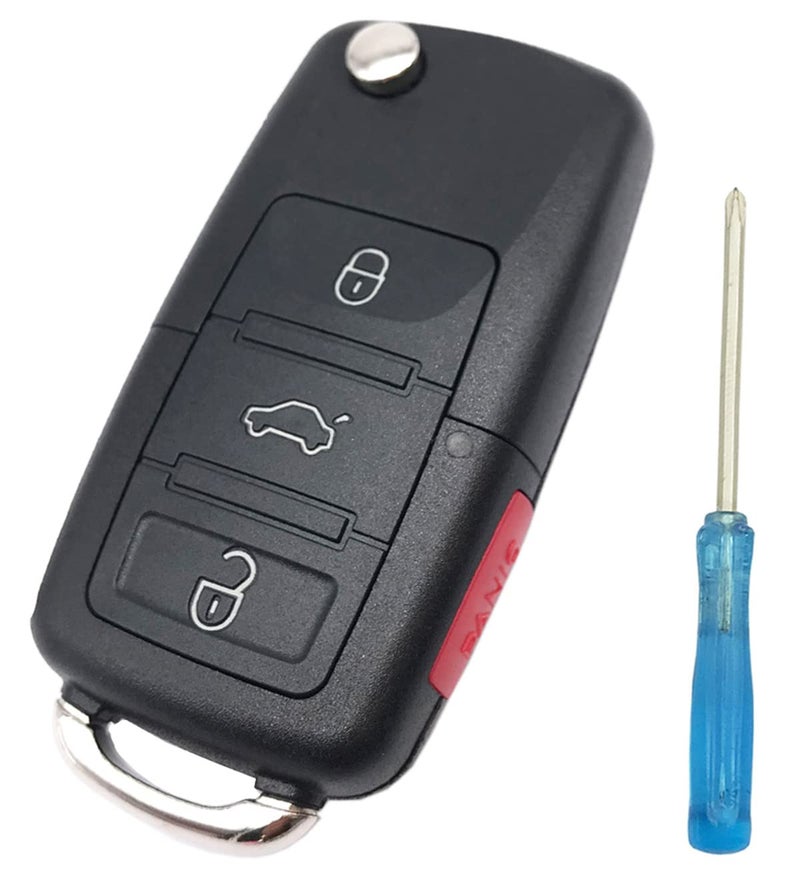 غطاء بديل Vurbemes لسيارات VW فولكس فاجن جيتا باسات جولف بيتل MK5 رابيت GTI CC EOS مفتاح دخول بدون مفتاح فوب 4 أزرار
