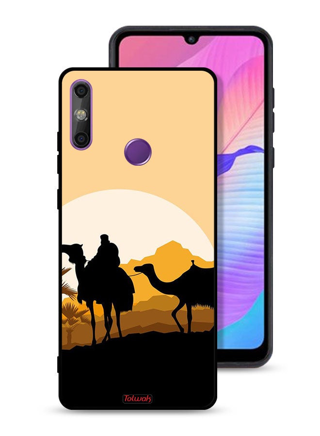 Tolwak Huawei Enjoy 20e Protective Case Cover Camels In Desert Art - Image 1