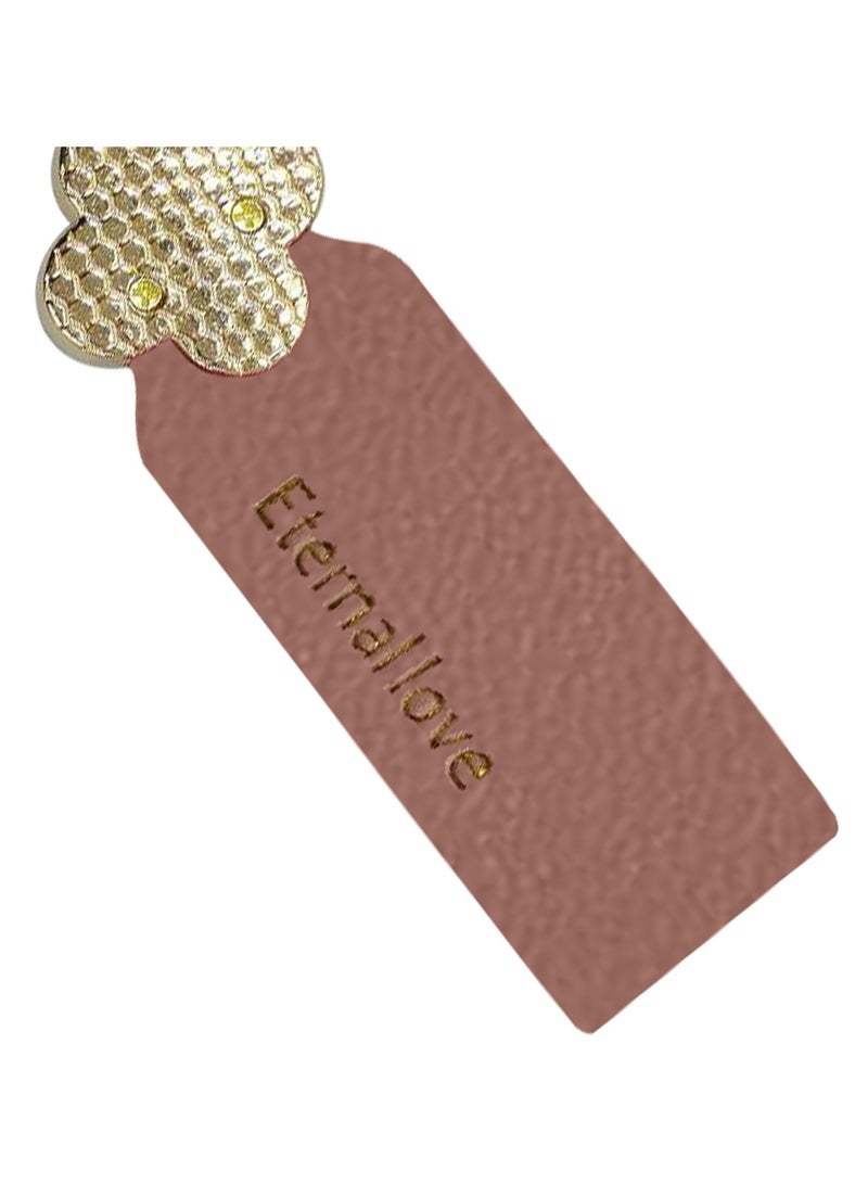 1 Pcs Car Keychain Eternal Love Key Chain PU Leather Strap Fancy Diamond For Car Home Office - Image 2