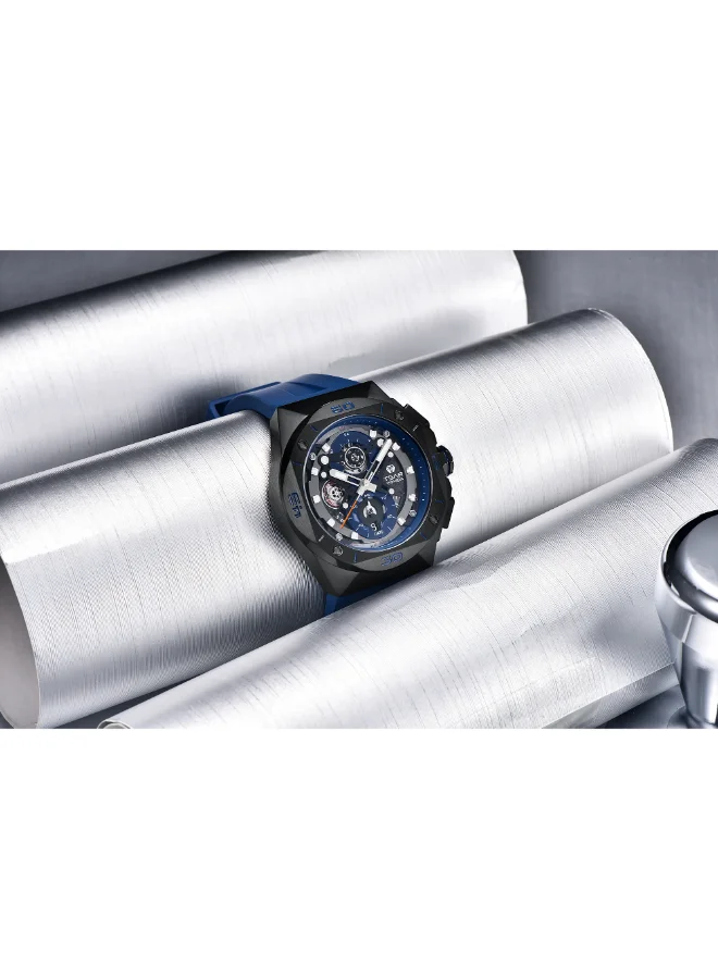 TSAR BOMBA Men's Rubber Analog Watch TB8801Q-03 - 316L Stainless Steel mm