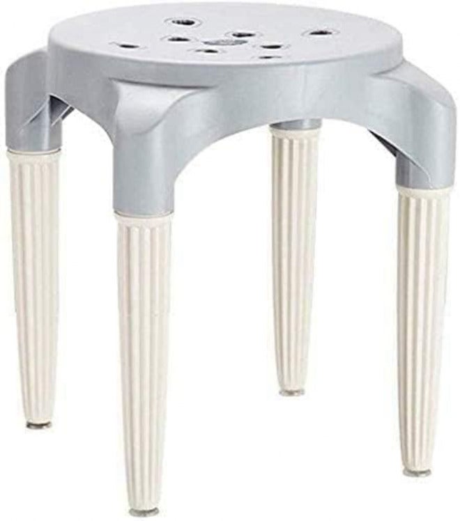 MBROS Plastic Shower Seat Stool Multifunction Round Safety Slip Bath Stools Foot Washing Stool Fashion/27 * 27 * 29Cm - Image 1