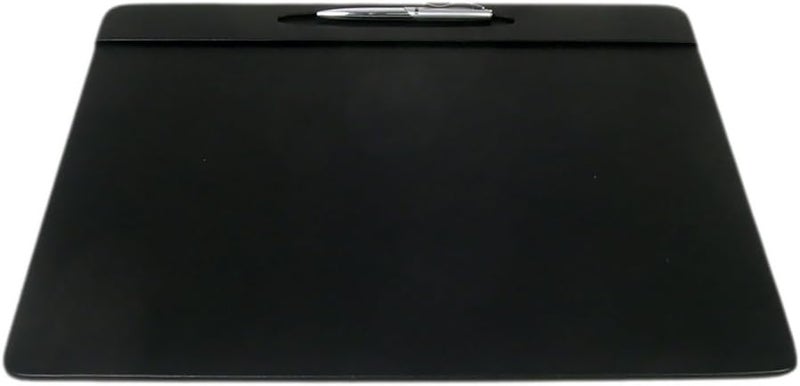 Dacasso Black Leather Conference Table Pad with Pen Well 17 by 14Inch