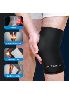Comfytemp Knee Ice Pack Wrap For Swelling, Reusable Freeze Sleeve For Pain Relief, Fsa Hsa Eligible, Gel Ice Pack For Injuries, Meniscus Tear Knee Brace, Knee Compression Sleeve, Cold & Hot Therapy -L  - Image 2