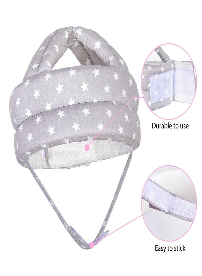 Umtiti Baby Adjustable Helmet, Lightweight and Soft.Great for Baby Learning to Walk and Crawl.Gray Star - Image 2