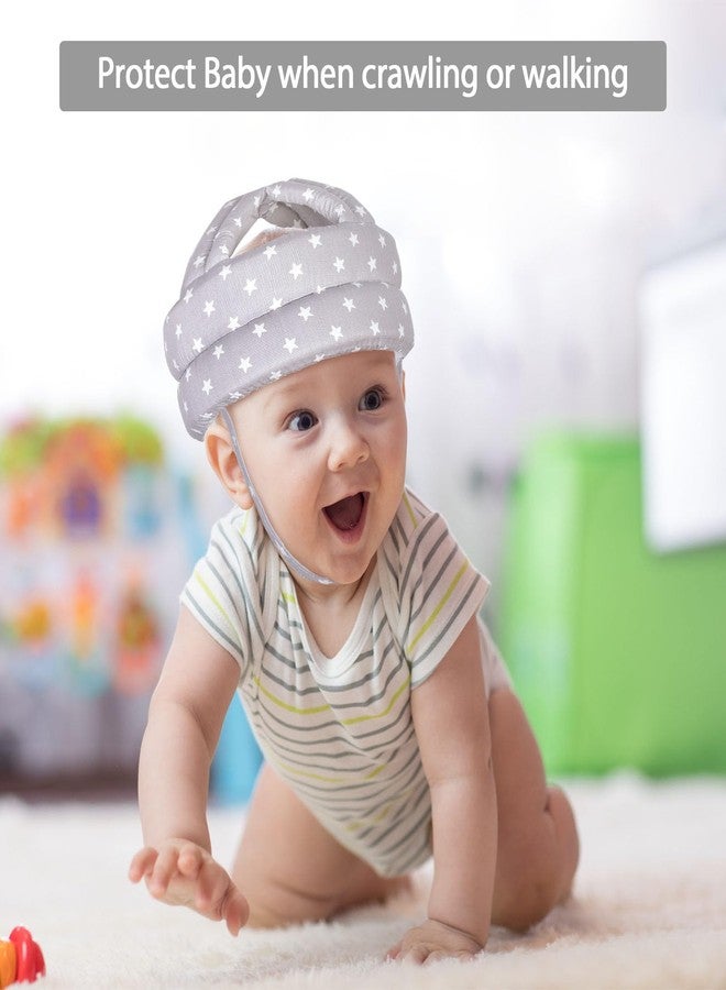 Umtiti Baby Adjustable Helmet, Lightweight and Soft.Great for Baby Learning to Walk and Crawl.Gray Star - Image 5