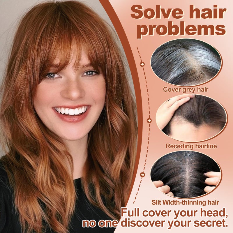 HAIRCUBE Bangs Hair Clip in Bangs 100% Real Human Hair Bangs Clip in Hair Extensions Fake Bangs Air Bangs Hairpieces for woman with Temples 3 Secure Clips in Full Fringe (Ombre Ash Blonde) - Image 5