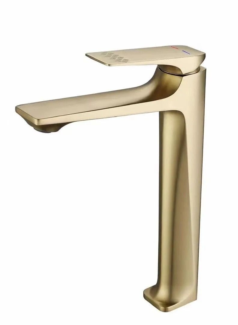 Automatic matte gold sink mixer - Image 1