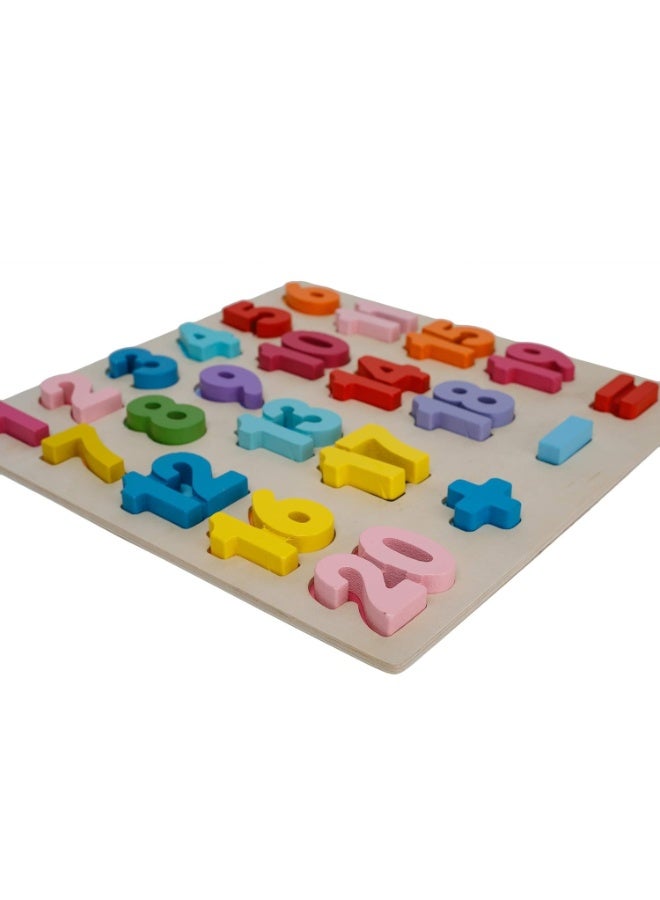 ترينزو لوحة أحجية خشبية للأرقام – لعبة تعليمية للعد من 0 إلى 20 - Image 1